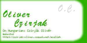 oliver czirjak business card