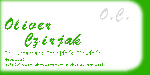 oliver czirjak business card